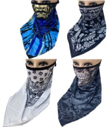 60 Wholesale Sun Half Face Mask Scarf In Assorted Color