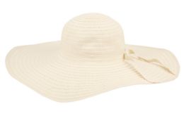 12 Pieces Shapeable Wide Brim Ribbon Floppy Hats - Sun Hats