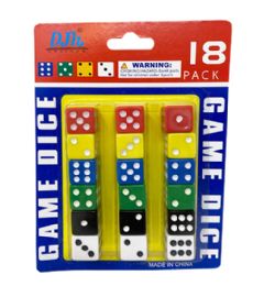 96 Pieces 18 Piece Dice Set - Playing Cards, Dice & Poker