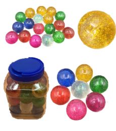 12 Wholesale 24 Piece Glitter Bouncing Ball
