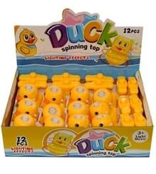 96 Wholesale Flashing Duck Spinning Top