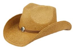 12 Pieces Fashion Cowboy Hats With Trim Band And Studs - Cowboy & Boonie Hat