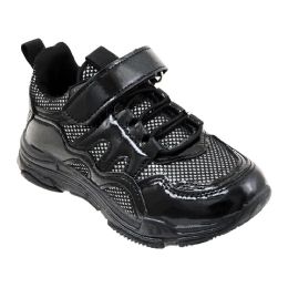 12 Pairs Girls Sneakers Casual Sports Shoes In Black - Girls Sneakers