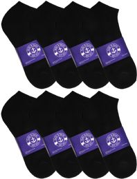 60 Wholesale Yacht & Smith Men's Cotton Black No Show Ankle Socks