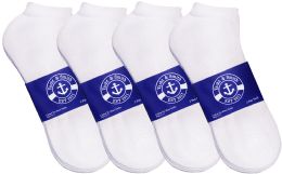 72 Wholesale Yacht & Smith Womens Cotton White No Show Ankle Socks, Sock Size 9-11