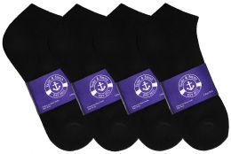 84 Pairs Yacht & Smith Women's Cotton Black No Show Ankle Socks - Womens Ankle Sock