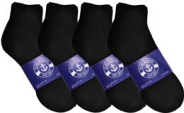 Yacht & Smith Men's Cotton Black Quarter Ankle Socks