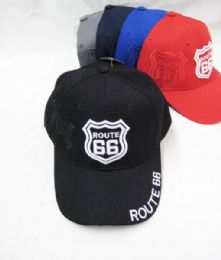 36 Wholesale Route 66" Base Ball Cap