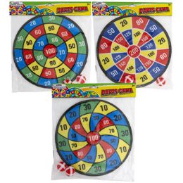 18 Pieces Dart Board Game W/2 Balls Safety Fabric 3ast 11in Dia Pbh - Toys & Games