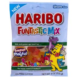 12 Wholesale Gummi Candy Haribo Funtastic Mix 4.0 Oz Peg Bag