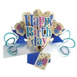 12 Wholesale Happy Birthday PoP- Up Card - Presents