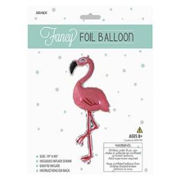48 Wholesale Fancy Foil Balloon - Flamingo