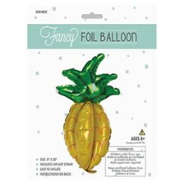 48 Pieces Fancy Foil Balloon - Pineapple - Balloons & Balloon Holder
