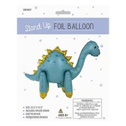 48 Wholesale StanD-Up Foil Balloon - Dinosaur