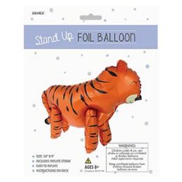 48 Wholesale StanD-Up Foil Balloon - Tiger
