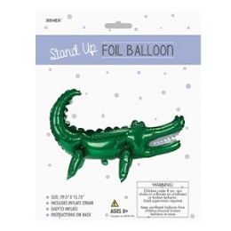 48 Pieces StanD-Up Foil Balloon - Crocodile - Balloons & Balloon Holder