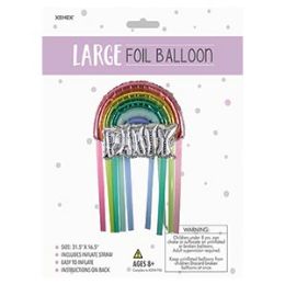 24 Pieces Large Foil Balloon - Rainbow - Balloons & Balloon Holder