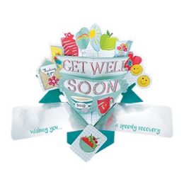12 Wholesale Get Well Soon Pop Up Card -Fruit