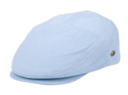 12 Wholesale Solid Color Slim Fit Six Panel Check Ivy Caps In Light Blue