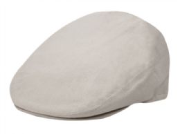 12 Pieces 100% Cotton Solid Color Ivy Caps In Light Gray - Fedoras, Driver Caps & Visor