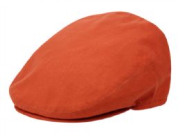 12 Wholesale 100% Cotton Solid Color Ivy Caps In Rust