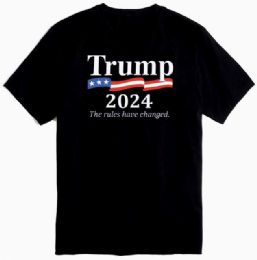 12 Wholesale Trump 2024 The Rules Have Changed Black Color Tshirt