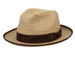 2 Wholesale Morreton Vintage Raffia Straw Fedora Hat