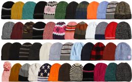 48 Wholesale Yacht & Smith Winter Hat Beanies For Adults, Mixed Color Assortment, Unisex