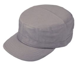 24 Pieces Washed Cotton Cadet Cap In Gray - Baseball Caps & Snap Backs