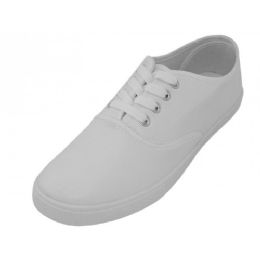 24 Wholesale Men's Soft Action Leather Upper Casual Shoes In White