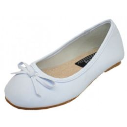 18 Pairs Girls Comfortable Ballet Flat In White - Girls Shoes