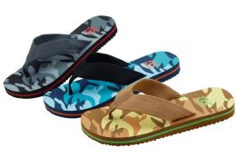 48 Wholesale Mens Camouflage Flip Flop Sandal Size 8-13