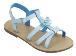 12 Wholesale Girl"s Fashion Sandals In Blue