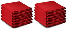 60 Wholesale Yacht & Smith 50x60 Fleece Blanket, Soft Warm Compact Travel Blanket, Red