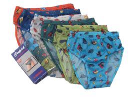 72 Pieces Boy's Nylon Briefs With Pattern - Boys Underwear