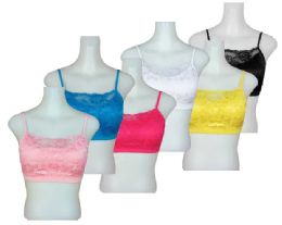 24 of Ladies' Seamless Bra With Padding And Lace