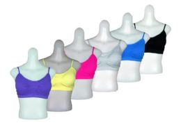 36 Pieces Ladies' Seamless Bra With Padding Thin Straps - Womens Bras And Bra Sets
