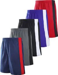 72 Pieces Mens 21 Inch Mesh Athletic Basketball Jogging Shorts Assorted Sizes - Mens Shorts
