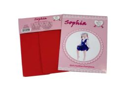 48 Pieces Girl's Pantyhose In Red Color - Girls Socks & Tights