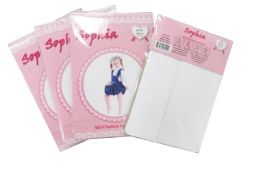 48 Pieces Girl's Pantyhose In White Color - Girls Socks & Tights