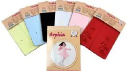 48 Units of Girl's Flocking Pantyhose In Assorted Color - Girls Socks & Tights