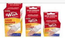 96 Bulk Wish Bandage Gauze Assorted Sizes