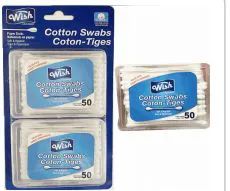 96 Wholesale Cotton Swabs 50 Count 2 Pack