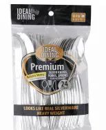 96 Units of Ideal Dining 24 Count Silver Combination Cutlery - Disposable Cutlery