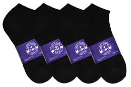 Yacht & Smith Men's Cotton Black No Show Ankle Socks