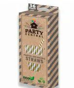 96 Wholesale Party Central Paper Straws Gold 36 Count