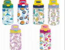 24 Units of Splash Plastic Bottle Kids 16.9 Oz. Flip Straw - Drinking Water Bottle