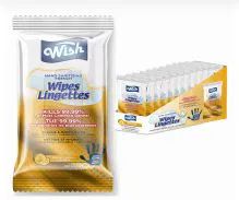 72 Wholesale Wish Hand Sanitizing Wipes Bag 40 Count Lemon
