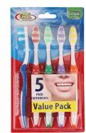 48 Wholesale Oral Fusion Toothbrush 5 Pack Medium