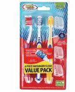 48 Wholesale Oral Fusion Toothbrush 6 Pack Massager Medium
